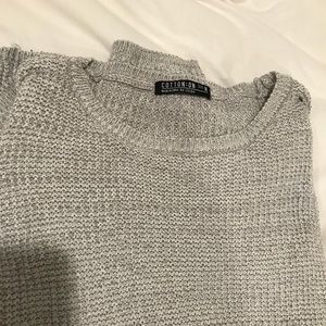 Waffle knit sweater
